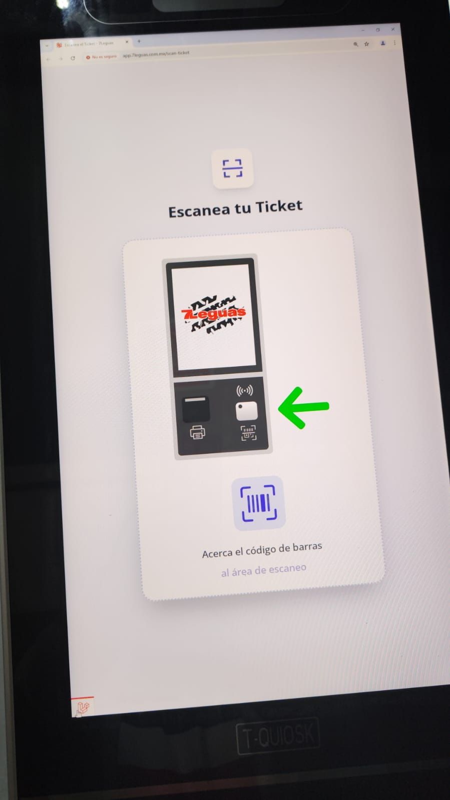 Self-service kiosk in a store