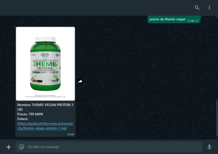 Goods Nutrition sales chatbot
