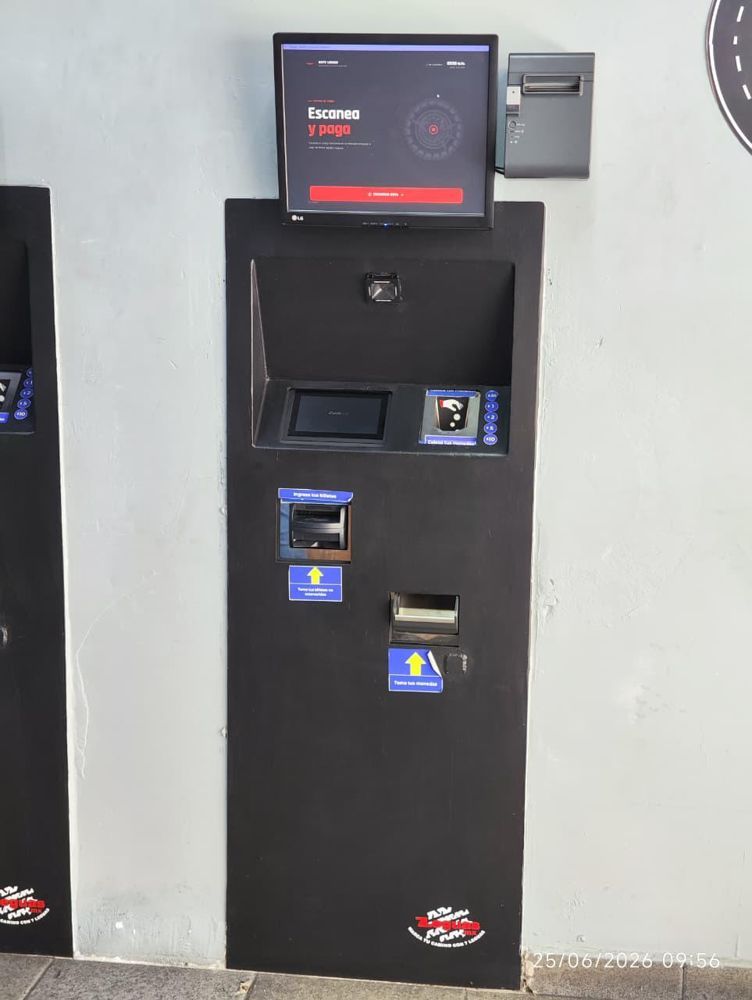 Kiosk printing a receipt